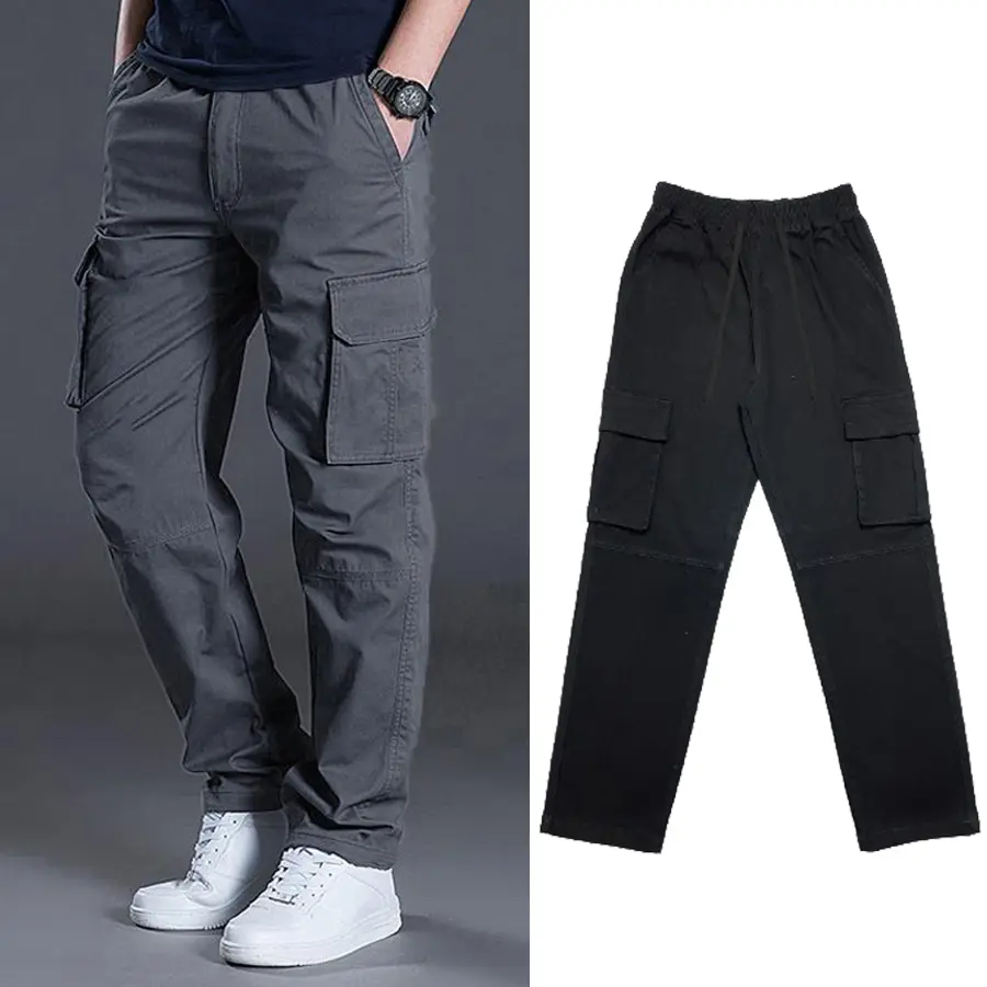 Quần Kaki Túi Hộp - JG4 Quần Kaki Túi Hộp Cao Cấp Ống Xuông, Thiết Kế Cạp Chun Dây Rút