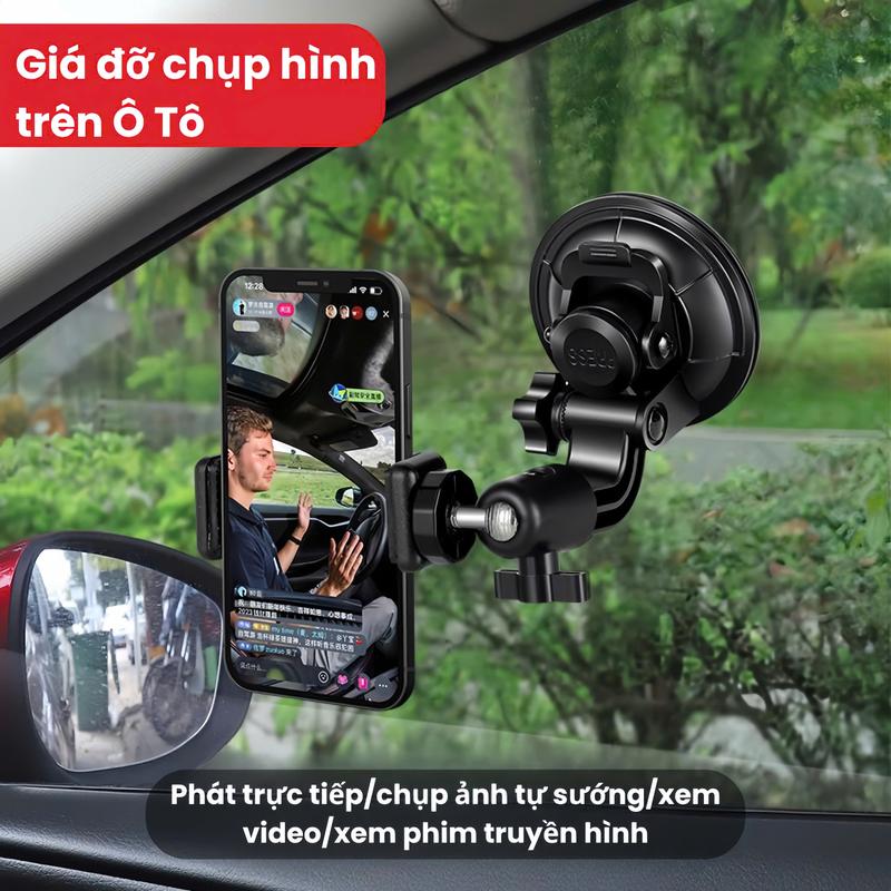 Giá đỡ điện thoại Ô Tô hít kính cao cấp, giá đỡ ô tô quay video chụp hình, kẹp…