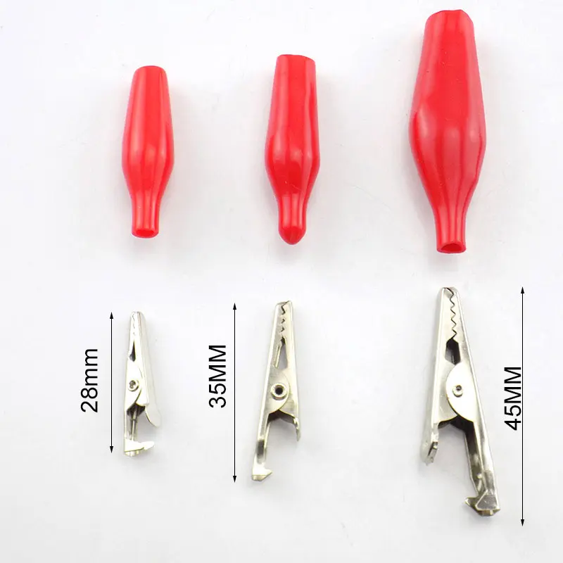 Handle Test Probe Metal Alligator Crocodile Clips Connector Connect Socket Plug Electrical Car Battery  2KSG