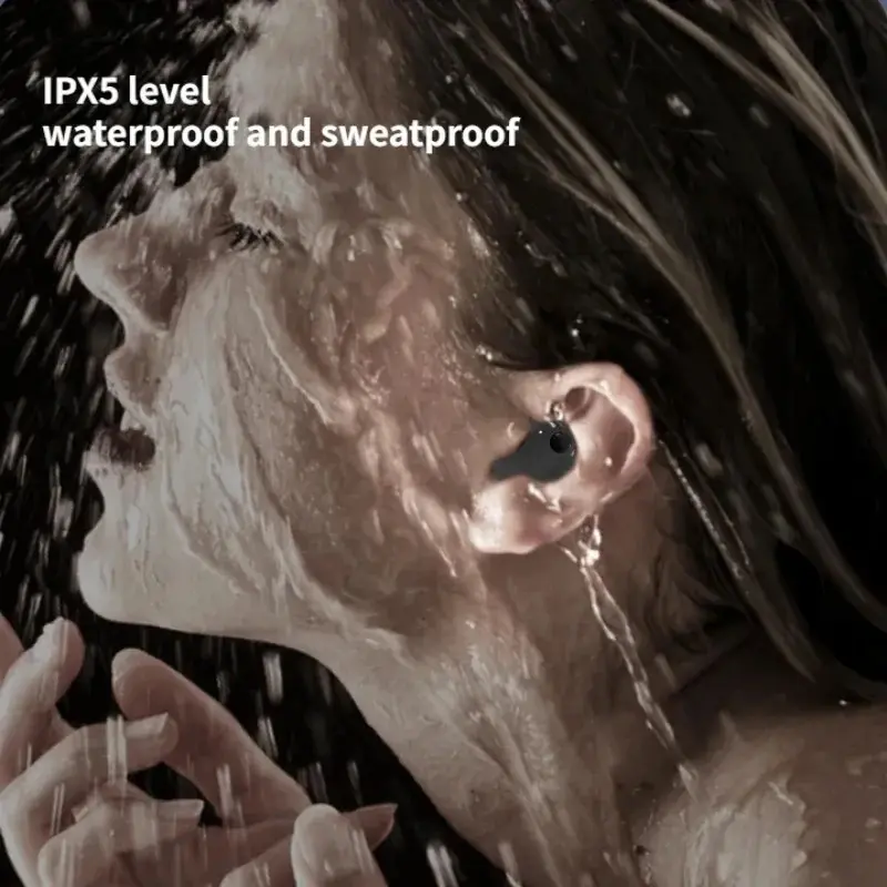 Tai nghe âm thanh nổi vô hình cho giấc ngủ, tai nghe Bluetooth không dây chống nước IPX5, tai nghe nhét tai có mic cho điện thoại Bluetooth 5.3 Led Nghe Nhạc Earphone 2