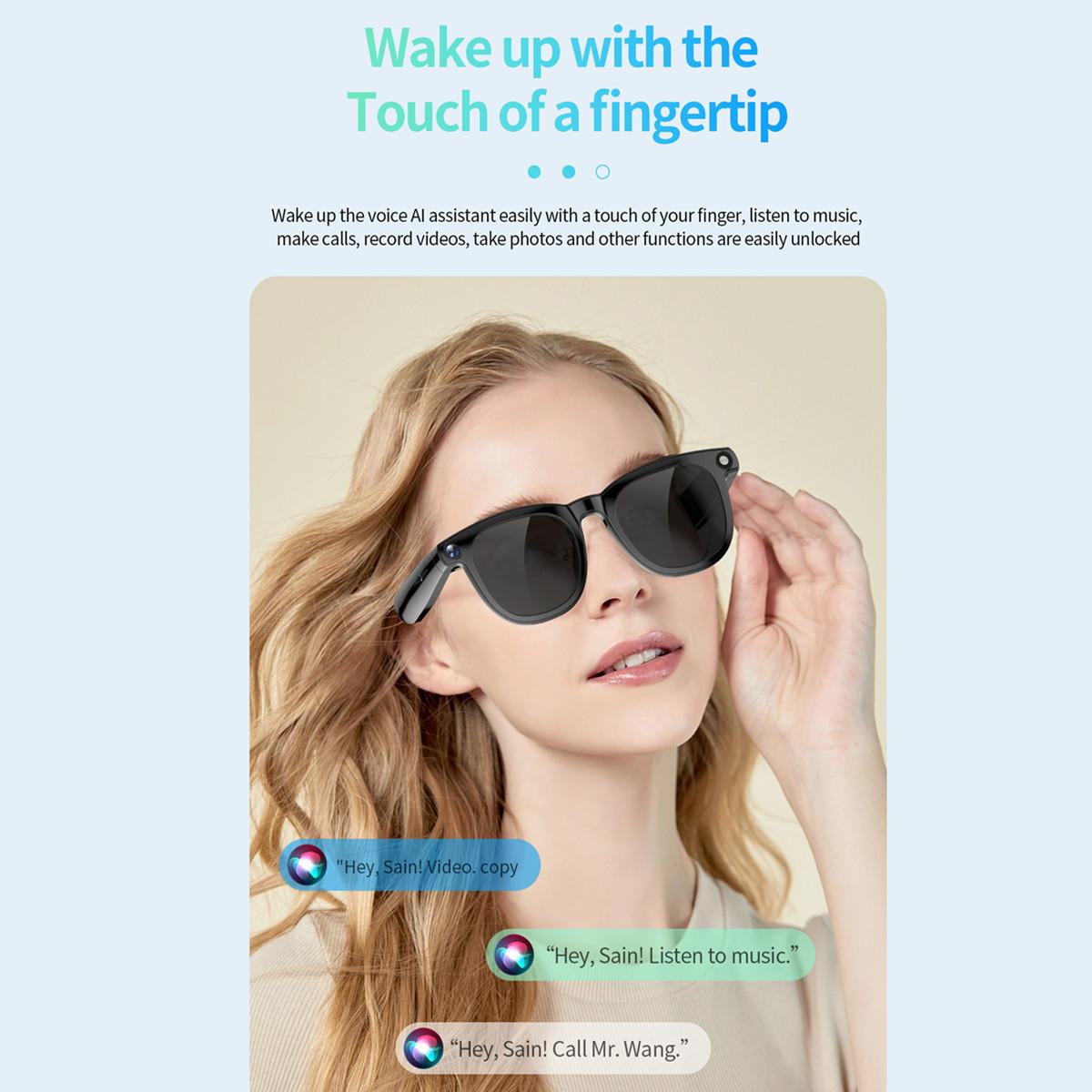 Smart Glasses 12MP Camera 2K HD Image Capture Bluetooth Call Voice Assistant Photo Recognize Video Shooting Noise Cancel Glasses - Image 3