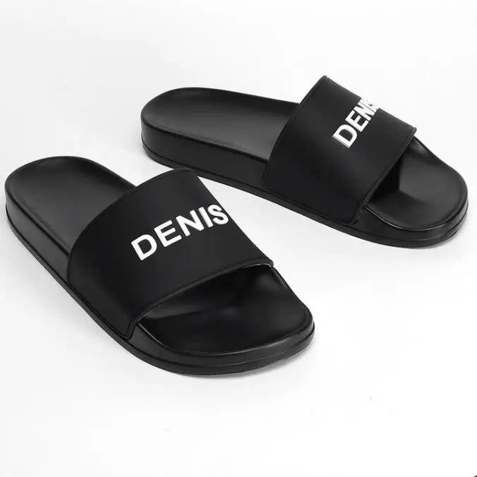 Dép lê ĐÊ NI màu xậm  nam nữ size 35-43 dép dẻo nhẹ DéP Slipper Quai Ngang Đế Bằng