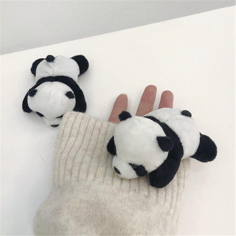 Product Introduction of New Little Panda Brooch Plush Toy Panda Cartoon Doll Brooch Accessories Schoolbag Clothing Accessories 8