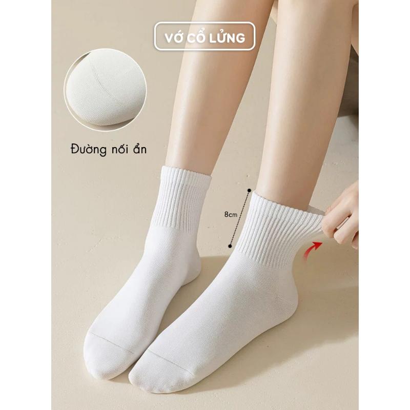 Tất nam nữ bassic dễ phối đồ , tất vớ cotton co dãn bốn chiều thấm hút mô hôi chân - Aguo shop 4