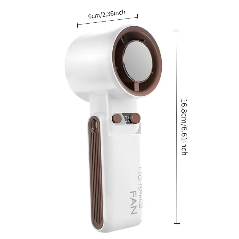 Portable Handheld Fan, USB Rechargeable Mini Fan, Semiconductor Cooling High Speed Mini Fan, Suitable for Outdoor Camping Travel Work Beach 7