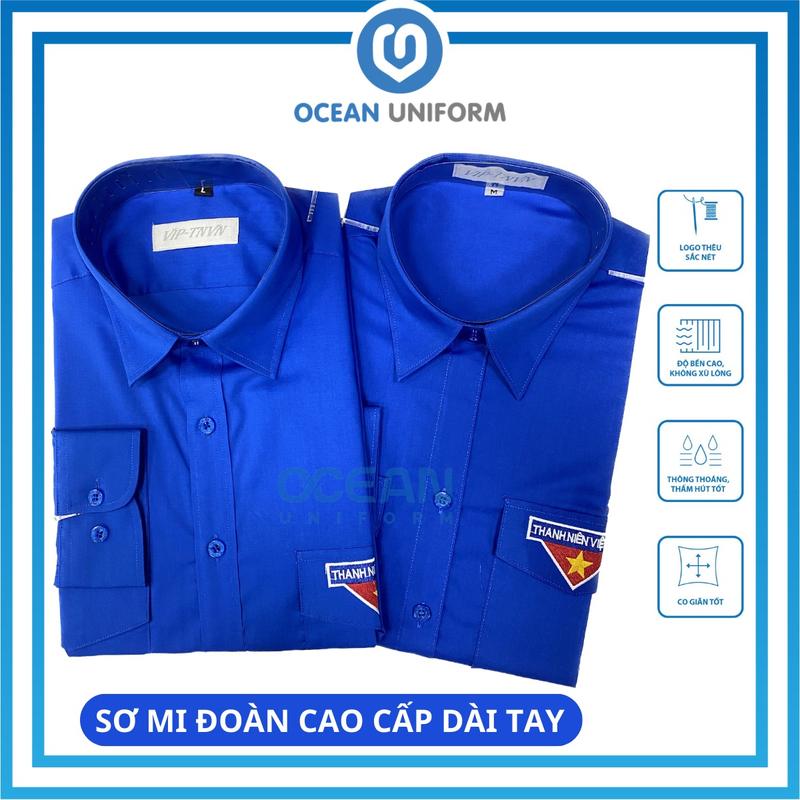 Áo đoàn thanh niên sơ mi nam nữ dài tay cao cấp Ocean Uniform