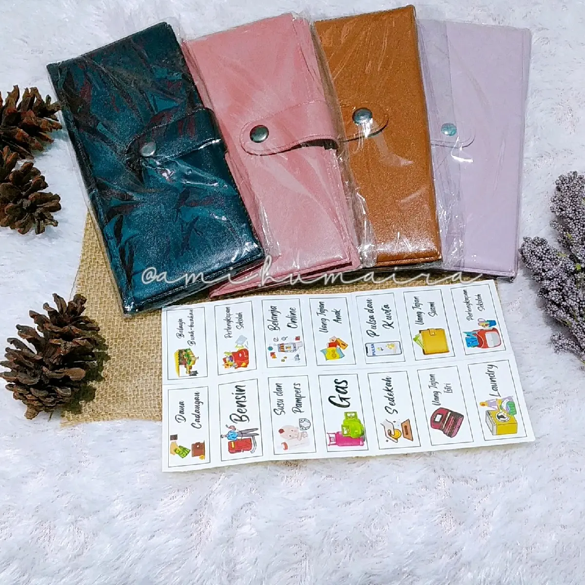 DOMPET PINTAR KANCING FREE STIKER KEUANGAN BULANAN DOMPET DISIPLIN DOMPET PENGATUR KEUANGAN Kartu