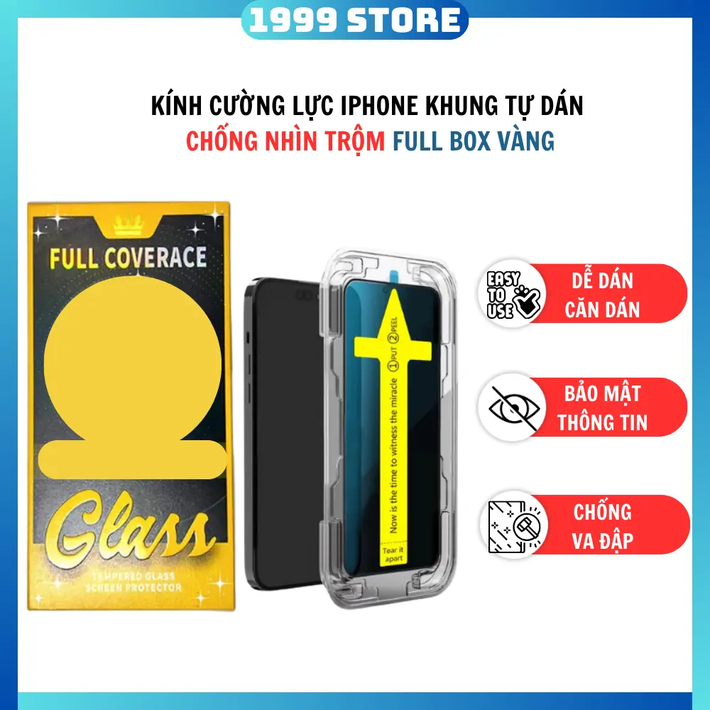 Kính cường lực iphone tự dán KK chống nhìn trộm cho ip 7P/8P/X/Xsmax/11/11promax