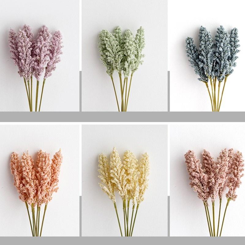 Product Introduction of 6pcs/set Grain Artificial Party Wedding Bouquets Touch Real Fake wer Plant Home Decor 11