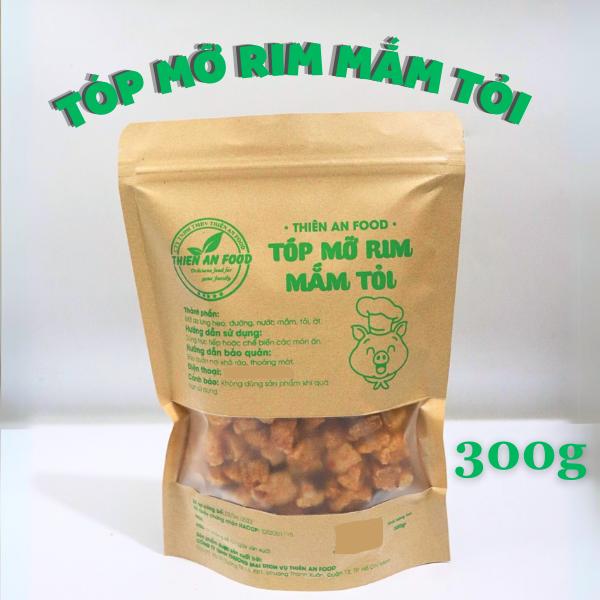 Tóp Mỡ Da Giòn Rim Mắm Tỏi 300g Thiên An Food Đồ Ăn Vặt Snack     sấy  khô  giòn