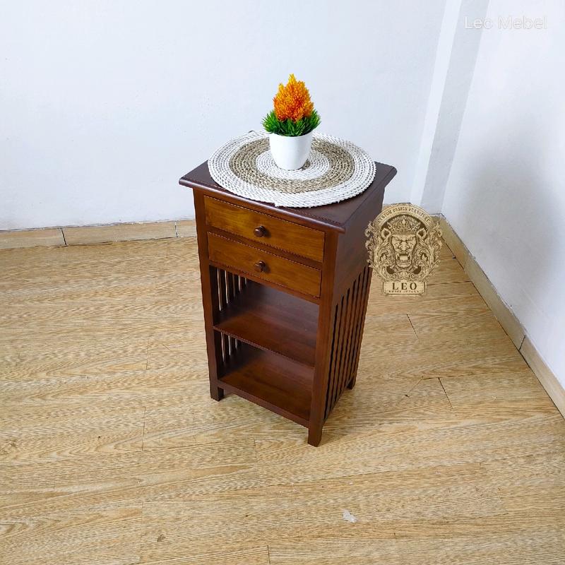 Meja Dispenser Jati Kayu Minimalis Laci Furniture 1