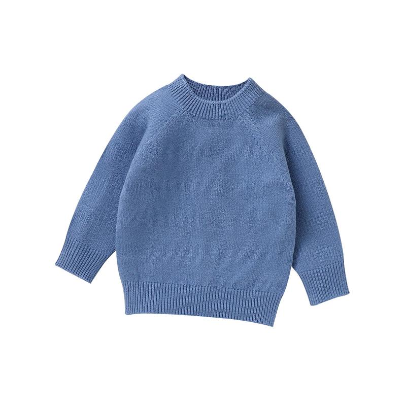Product Introduction of Toddler Autumn Winter Knit Sweaters Long Sleeve Round Neck Solid Color Knitwears 58