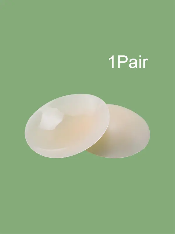 Women's Solid Color Silicone Nipple Cover, 1 Pair Soft Comfortable Breathable Nipple Cover For Daily Wear, Lingerie Accessories For All Seasons 0