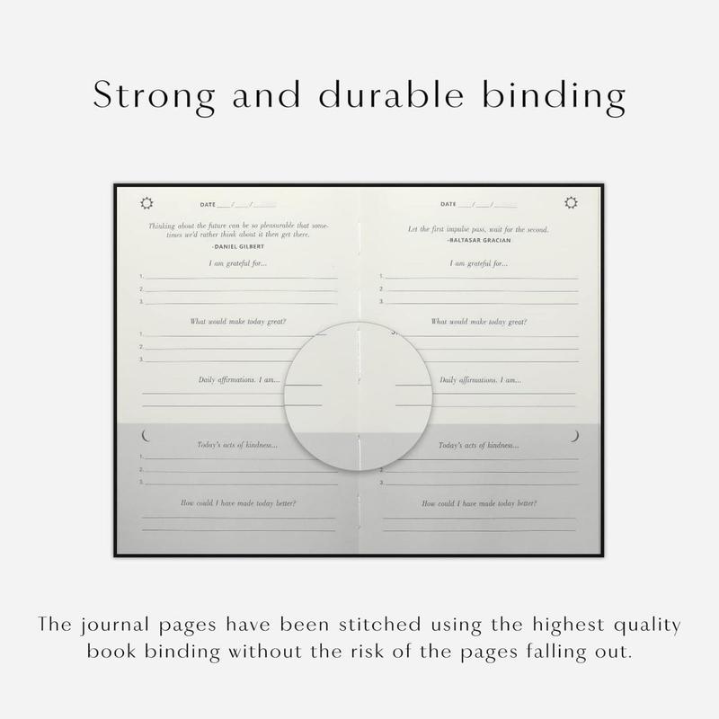 Product Introduction of Gratitude Journal, 3 Counts/set Simple Undated Hardcover Daily Guide Planner, Effective Gratitude Journal for Women & Men 3