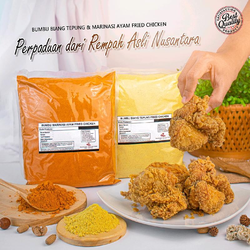 [Paket Hemat 1 kg]Bumbu Biang dan Bumbu marinasi ayam premix tepung inti bumbu rendam ayam krispi Jamur Penyedap 1