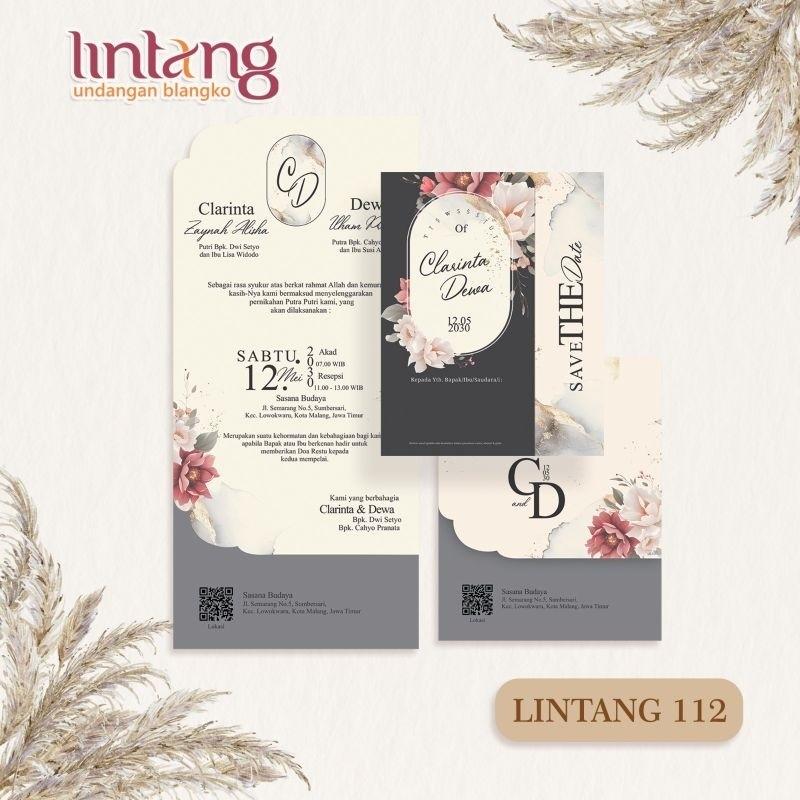 Undangan Pernikahan Cetak Undangan Nikah    lintang112 harga Elegan Modern Paket Lengkap 100 PCS Gratis Label & Plastik - JanjiKita | Default
