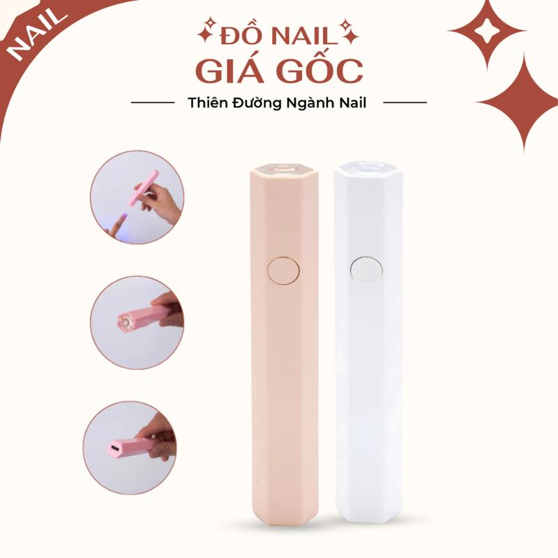 Máy hơ gel mini 1 ngón tích điện, đèn hơ, bút hơ gel móng cầm tay