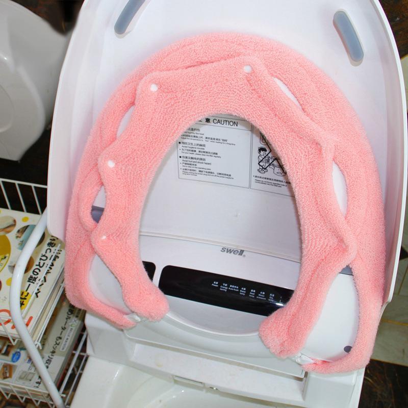 Product Introduction of Soft Warm Thicken Toilet Seat Covers Button Style Toilet Seat Cushion Mat Pad 12