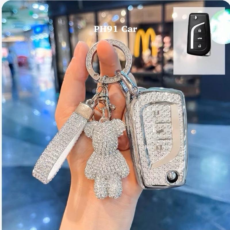   Chìa Gập  Ốp Bảo Vệ Chìa Khoá   ￼Altis INNOVA - Fortuner  3 Nút Móc Khóa bocchi a 