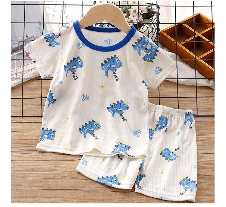 Product Introduction of Bộ Đồ Lụa Lạnh Mùa Hè Cho Trẻ Em, Bộ Đồ Điều Hòa Không Khí ngắn Tay Cho Trẻ Em Nhỏ Và Trung Bình Bộ Đồ Mặc Nhà Nhẹ Và Thoáng Khí, Thích Hợp Cho Bé Trai Và Bé Gái, Phong Cách Mùa Hè, Bộ Sưu Tập 36.000 Người 15