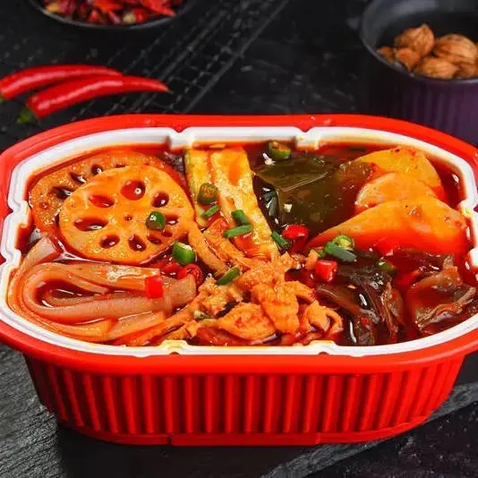 Combo 2 hộp lẩu cay tự sôi Trùng Khánh ( 1 hộp bò và 1 hộp rau củ ) Food Food mì ko cay cơm tự sôi omachi hộp cơm tự chín cháo th true haidilao hotpot miến ăn miến xào mì3 miền 10 gói 4