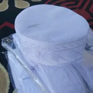 Peci kopiah haji madinah jaring putih Polos Songkok Muslim Motif Hitam Nyaman anak - anak & Dewasa pecisongkokkopiahjaring