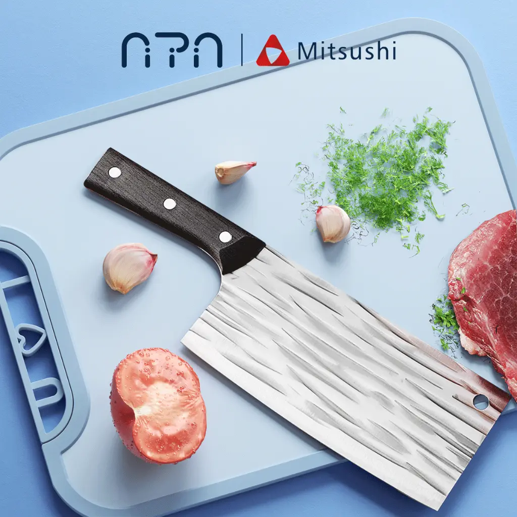 Nipiin Solid Made in Japan Butchers Knife Super Sharp Blade Thickness Handmade Knives Chopping Meat