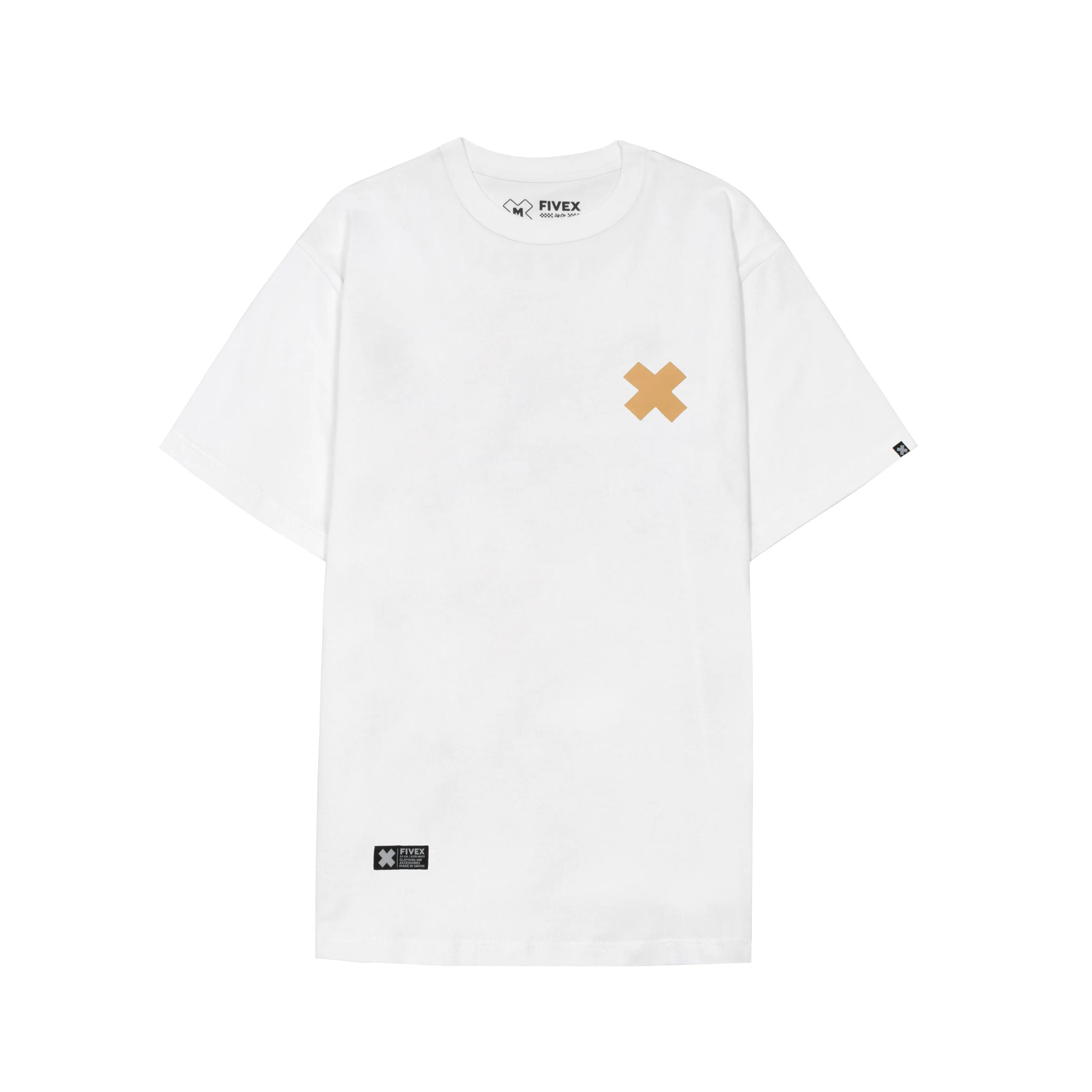 Áo thun FIVEX TWO WHEEL-WHite- Cotton Unisex