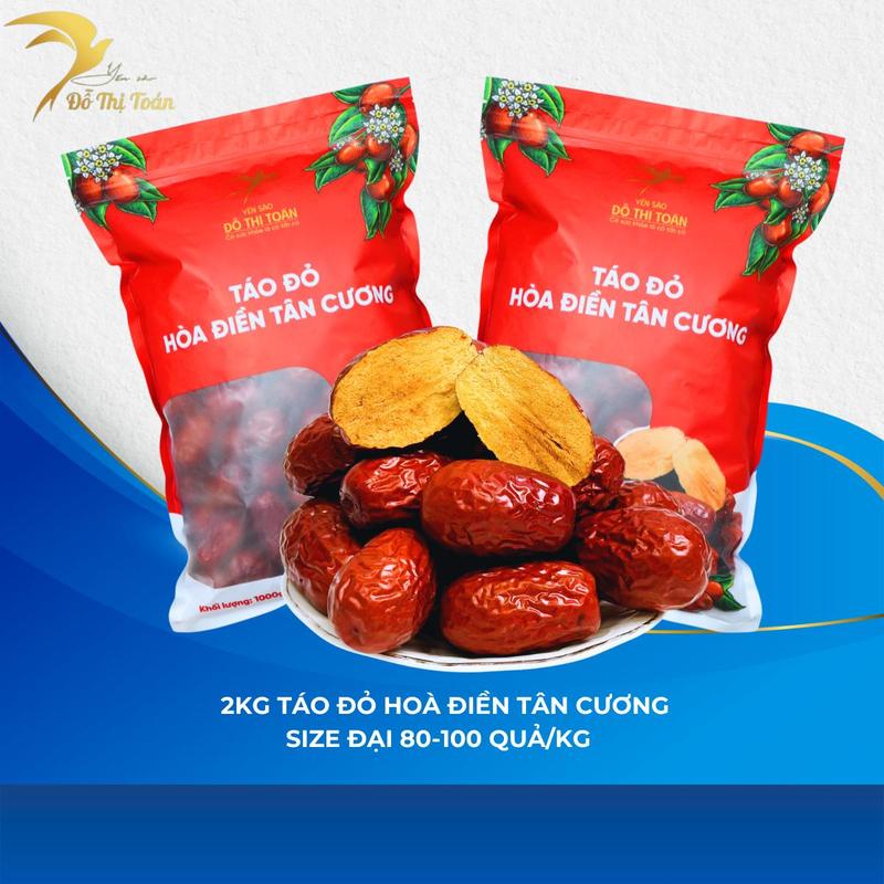 [LINK-KHO DTT] Combo 2kg táo đỏ Hòa Điền size Đại và size Trung - Khô dẻo, thịt dày ngon ngọt- Yến sào Đỗ Thị Toán Ăn Vặt