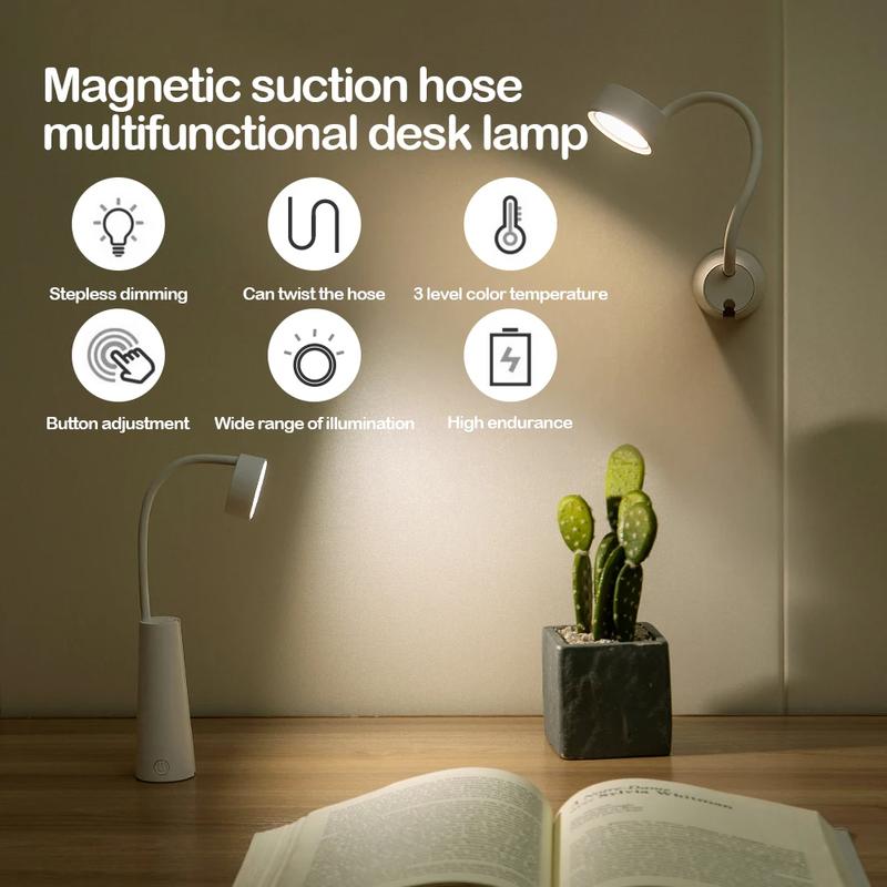 Magnetic Night Light Multifunctional Eye Protection Lamp Rechargeable Portable Table Lamp for Bedside Reader Night Light 6