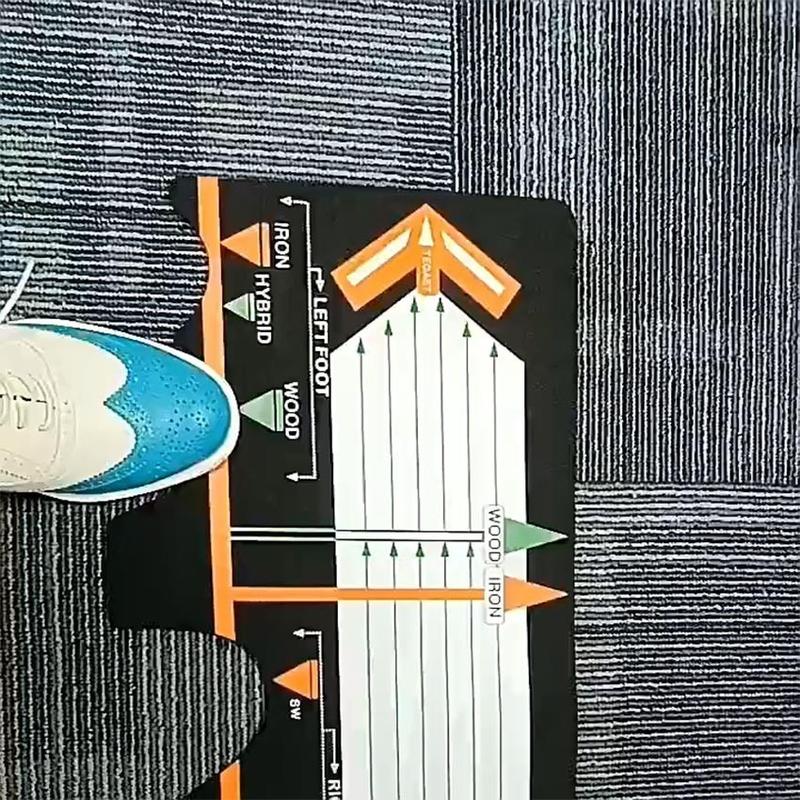 Product Introduction of Driving Golf Mat / Karpet Panduan Swing Practice Posture Assist Stance Mat 3