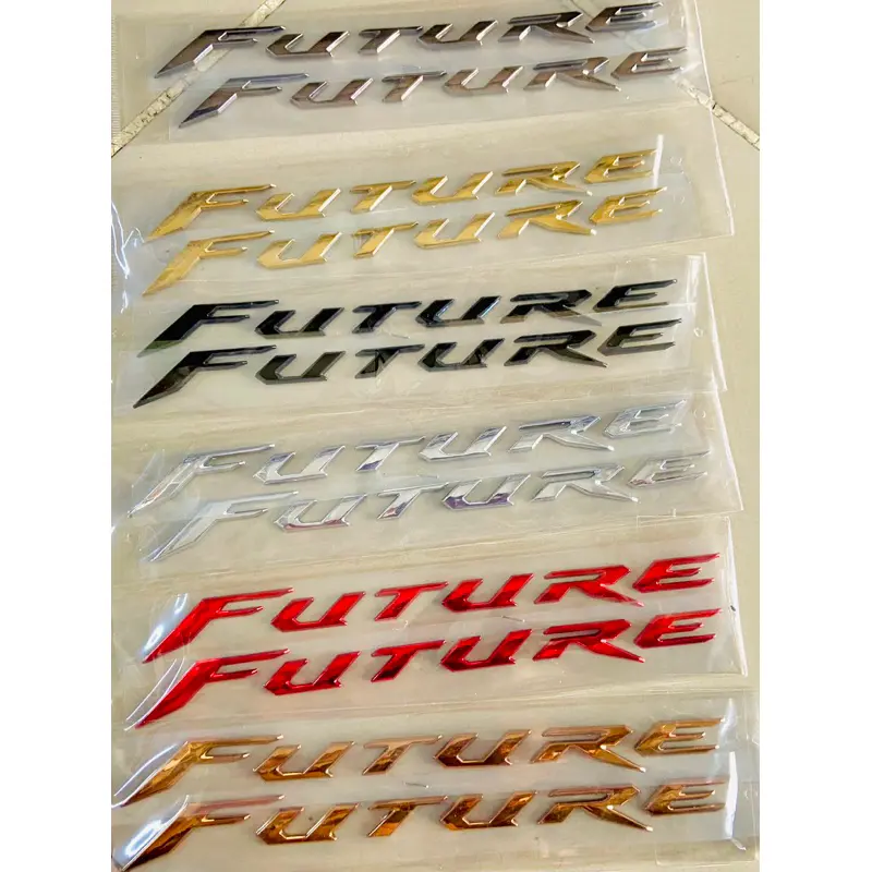 Bộ 2 Tem chữ Future 125i nổi cứng Cho Xe Honda Future 1 / Future2 / Future 125i / Future Neo / Future Neo GT Nhãn Dán