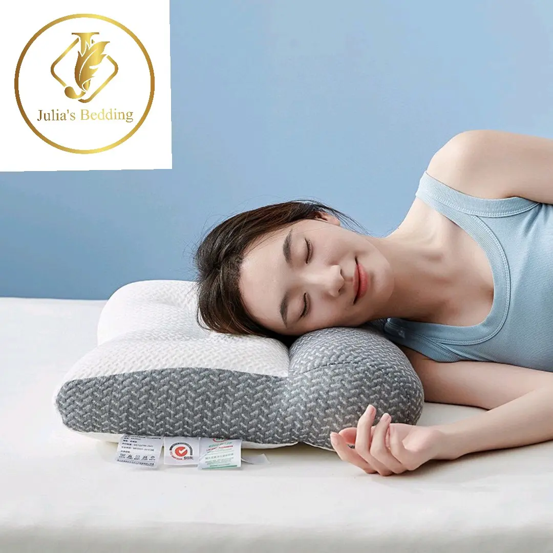 (NEW NEW) GỐI CÔNG THÁI HỌC - Phiên bản mới. Thiết kế trẻ trung, vải ngoài dệt kim thoáng kí, ruột bông 5D kháng khuẩn.  Hàng loại 1, nặng 1 kg/ cái. Giúp hỗ trợ giảm đau mỏi vai gáy cho giấc ngủ ngon và sâu hơn