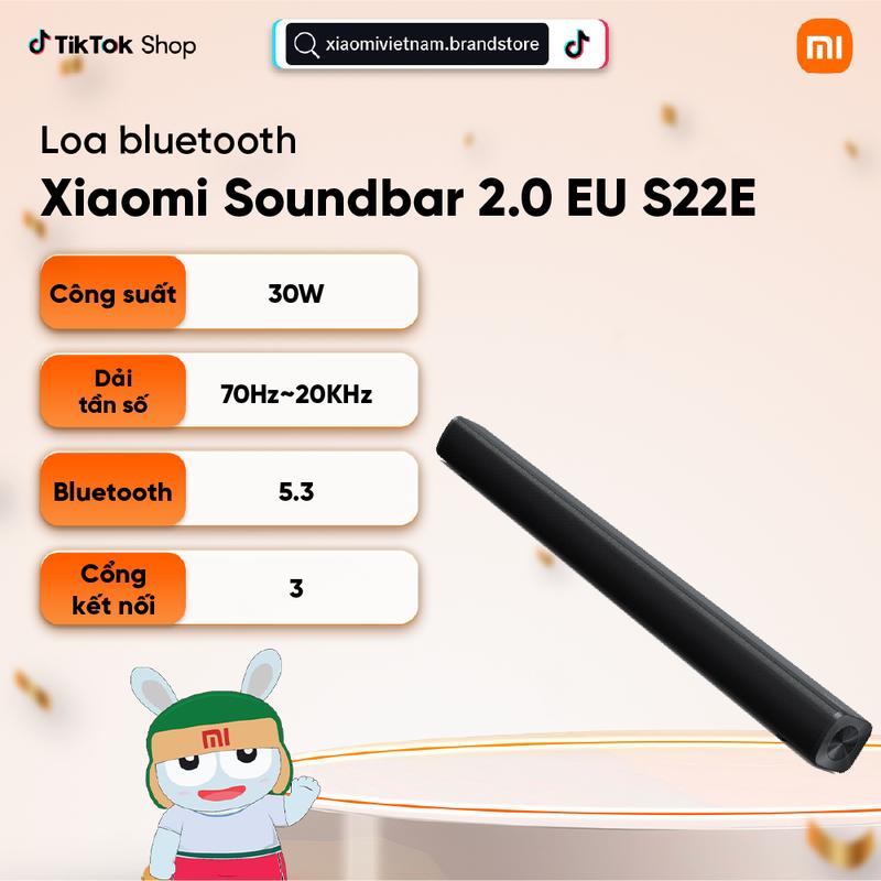 Loa Bluetooth Xiaomi Soundbar QBH4286EU 2.0 EU S22E - Thiết Kế Nhỏ Gọn Công Suất 30W