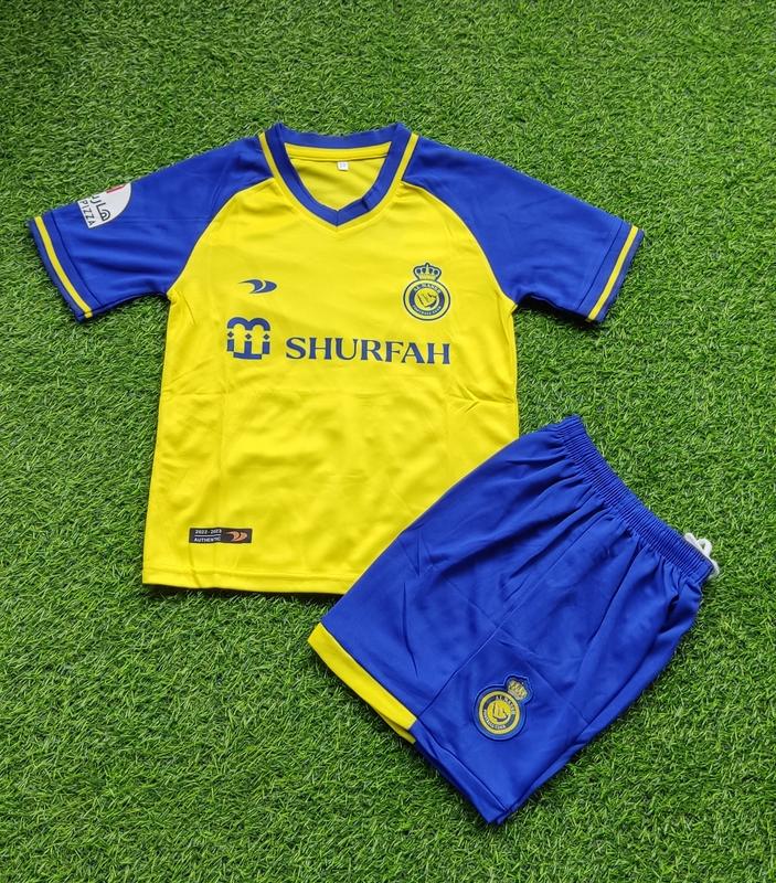 Set quần áo bóng đá trẻ em CLB Al Nassr ( Ronaldo ) - Chất vải mè Thái Cao Cấp - In tên số theo yêu cầu Top Cho Bé