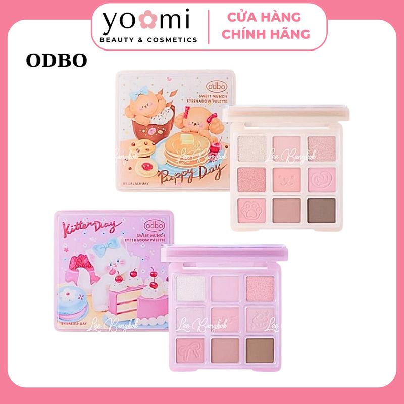 ODBO Bảng ODBO 9 Ô OD2024 MÈO KITTYTrang Điểm Lâu Trôi Tặng Kẹp Tóc Kute EyeshadowPalette Puppy Day & Kitten Day Nữ Cosmetic Women Mỹ Phẩm bảngmắt odbo phấn colorkey hello kitty mush g mắt odbo 8 bảng mắt odbo eyeshadow sweet Cho Bé
