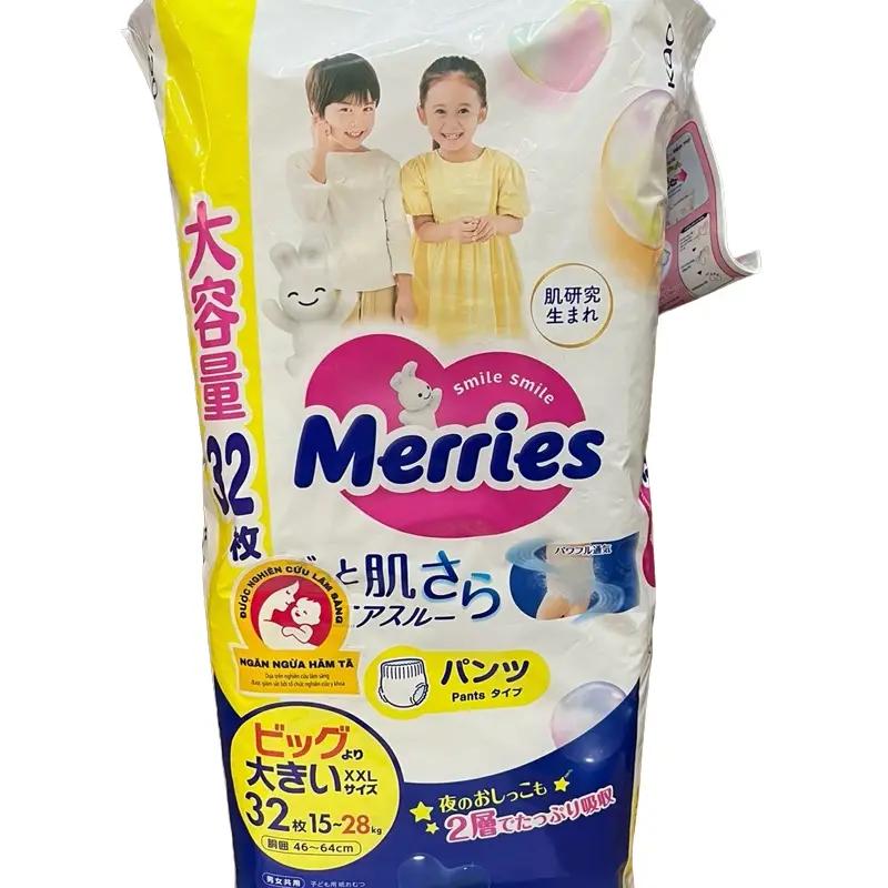 Bỉm Merries quần Jumbo XXL 32 miếng xuất xứ Nhật Bản NK Kao Việt Nam
