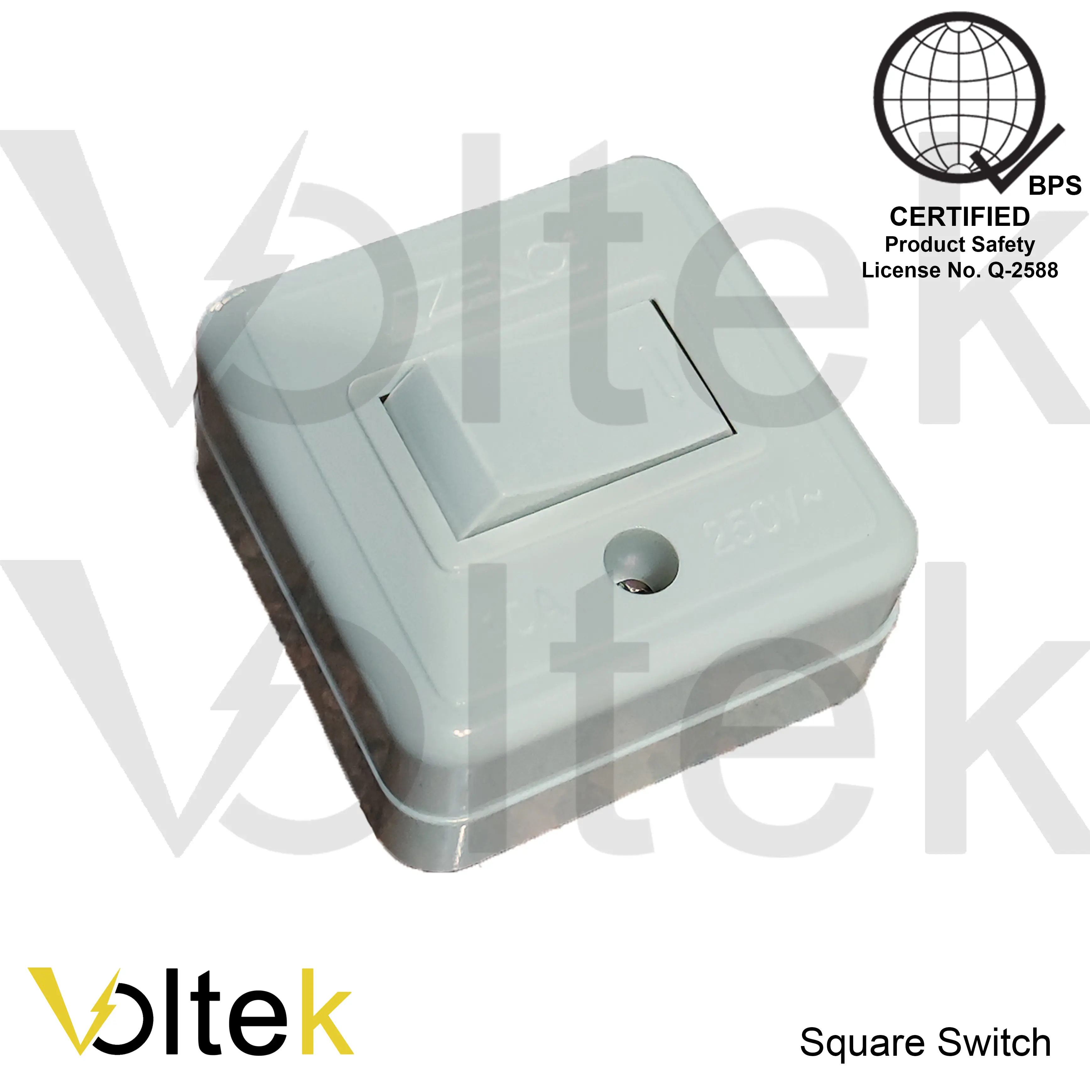 Square Switch surface mounted 1 gang for light 738 with screw
