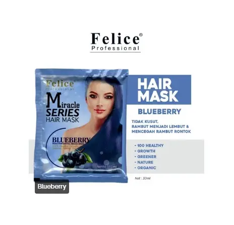 3 SACHET Felice Hair Mask Nourishing Miracles Series -  Masker Perawatan Rambut Untuk Semua Jenis Rambut 2