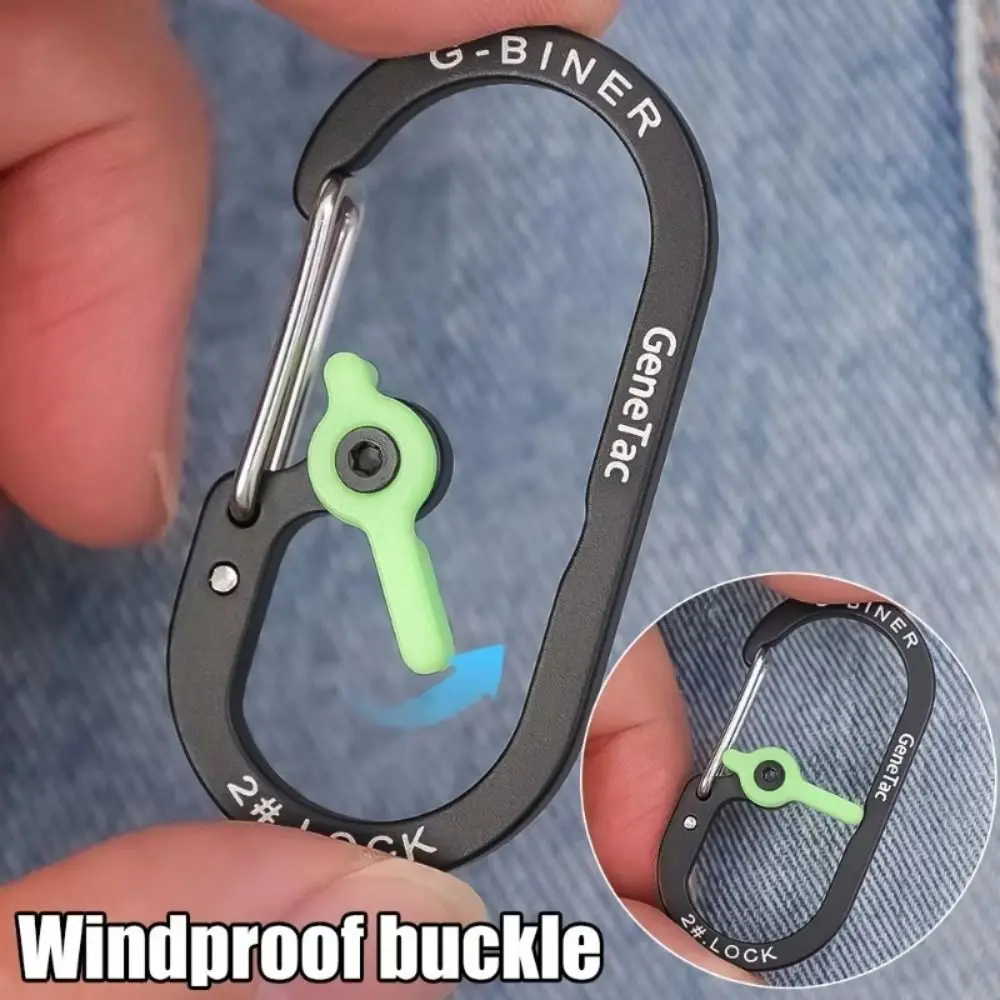 Snap Clip Aluminum Alloy Mountaineering Buckle Multifunctional Protect Camping Carabiner Lockable Keychain Safety Outdoor Sports Buckle Fishing