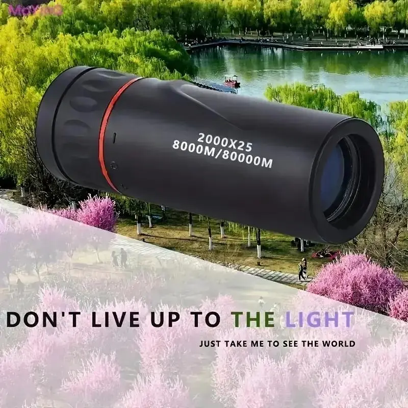 2000*25 High-power Magnifying Monocular Telescope, Portable Mini Multi-purpose Telescope, Single Tube Telescope for Outdoor Camping, Hunting, Fishing, Gifts for Boyfriend 3