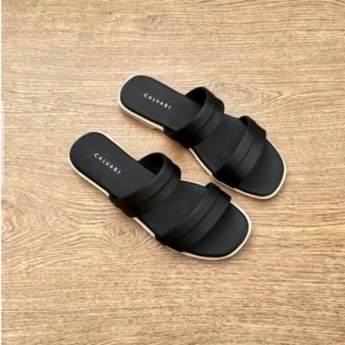sandal platform wanita plet perempuan Tanpa Hak Hak Datar (1 cm atau kurang) Sandal jepit Wedge Tanpa Hak Sandal 2