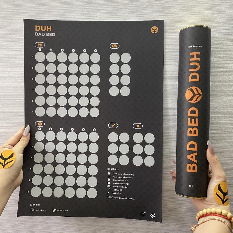 [Che Tên] Bảng Drinking Game Bad Bed Cho Cặp Đôi Yêu Nhau