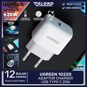 UGREEN Adaptor Charger iPhone 20W USB Type C GaN PD Fast Charging for iPhone 6 7 8 X XR 11 12 13 14