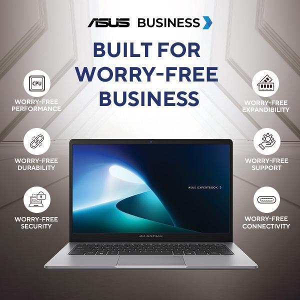 ASUS ExpertBook P1 [P1403CVA-S65852WS] INTEL 5 210H/DDR5 8G/512G 2280 PCIE G4/14.0/VIPS/FHD (1920x1080)/Win 11 Home/OHS+M365/50WH/Wifi6/3Y (1Y ADP)/Fingerprint//BACKPACK/Mcafee 1Y/ExpertMe