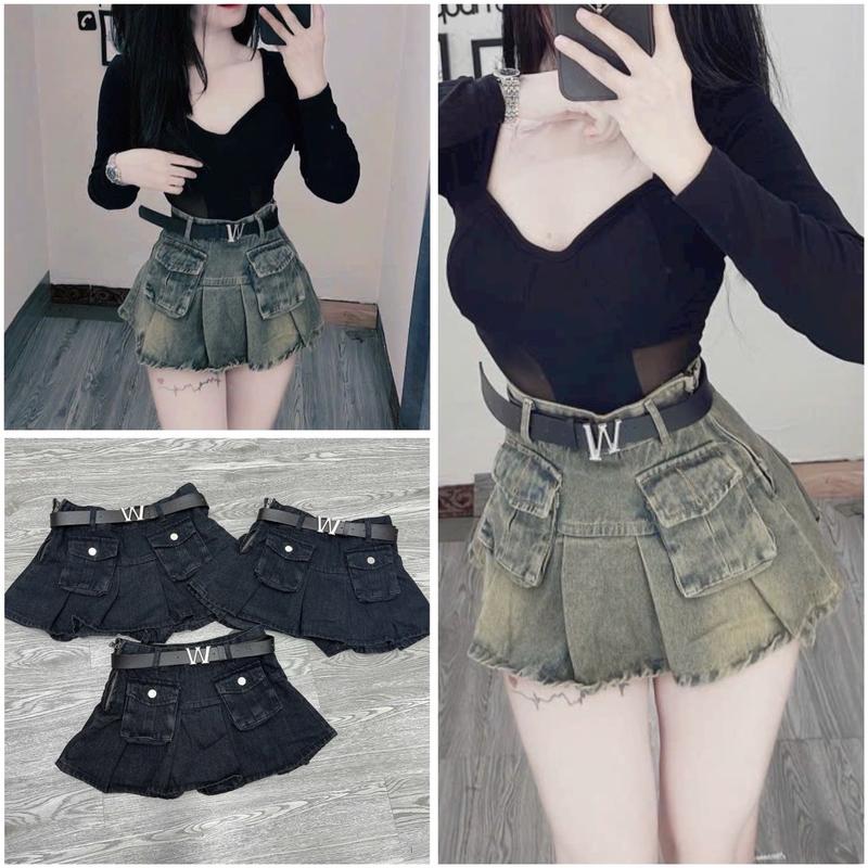 Chân Váy Xoè Túi Hộp Có Quần Trong