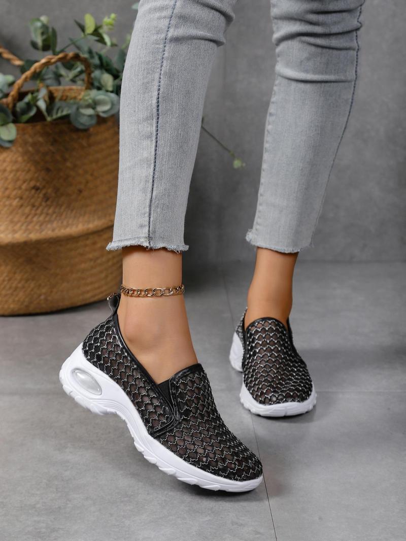 Product Introduction of Women's Fashionable Breathable Mesh Slip on Sandals, Casual Comfortable Sandals for Summer, Lightweight Breathable Shoes for Daily Wear, Girl 4