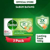 Gambar Dettol Sabun Batang Lasting Fresh Anti Bakteri 100gr x 3 Pcs - Bar Soap dari MITECH IDN Kota Tangerang Selatan 1 Tokopedia