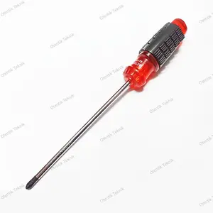 OBENG PLUS GAGANG KARET 6" - OBENG KEMBANG (+) 6 MM X 6 INCHI - RUBBER HANDLE SCREWDRIVER 6MM X 150MM X 6 INCHI