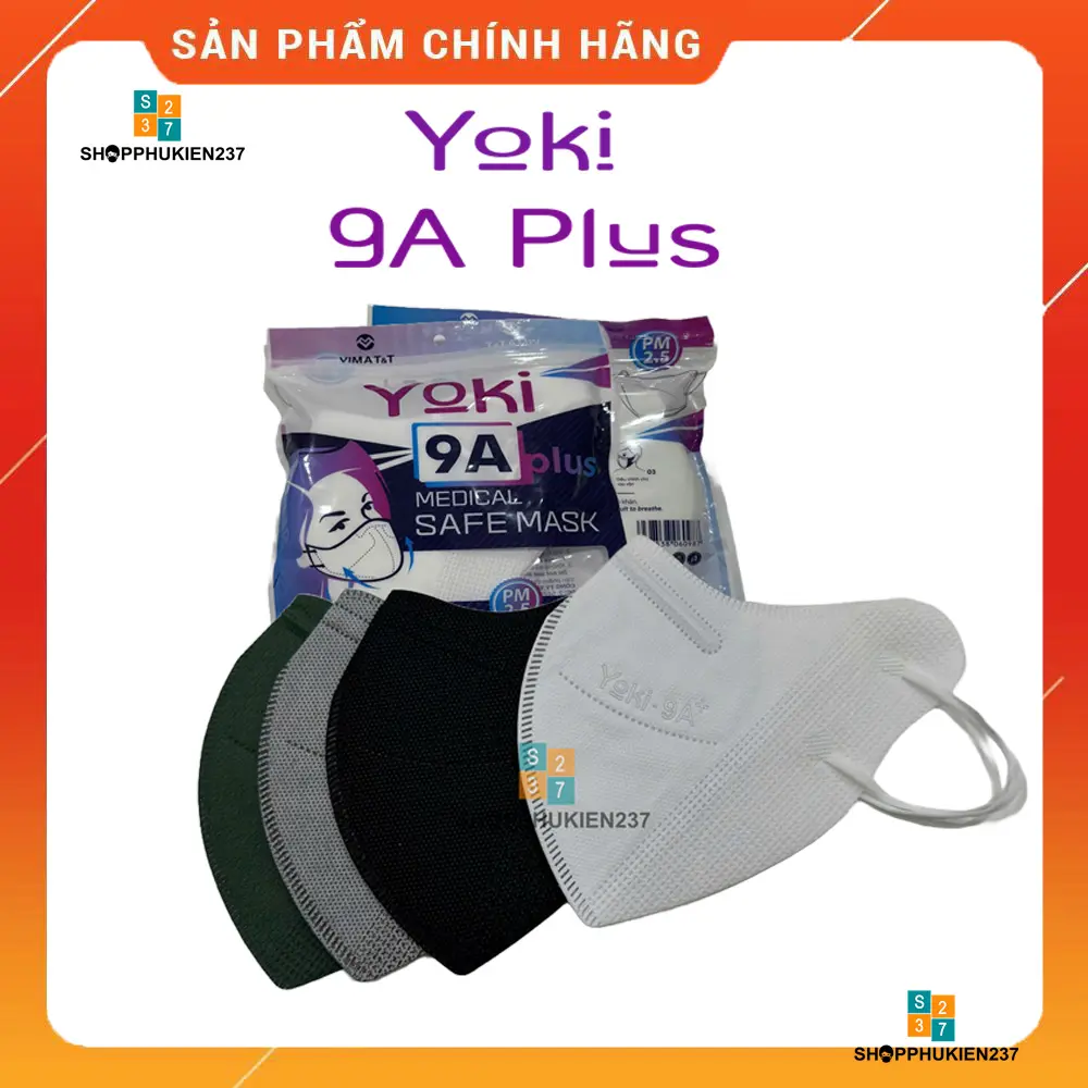 [SET 50 Cái] Khẩu Trang 9A Plus Yoki Mịn to che nắng tốt dáng to nam nữ mang đều đẹp FULL MẶT